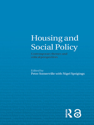 cover image of Housing and Social Policy